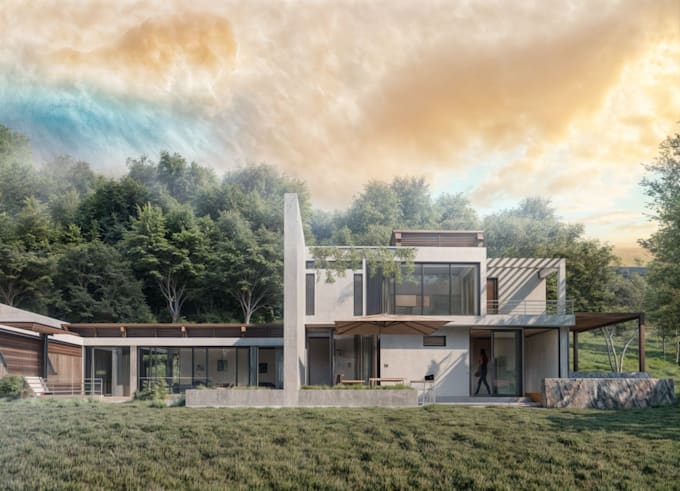 exterior 3d renders for architectural projects