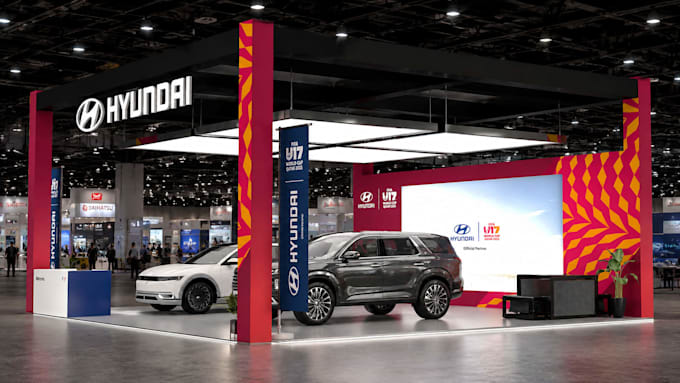 design the exhibition stand, trade show booth, expo stall, or kiosk