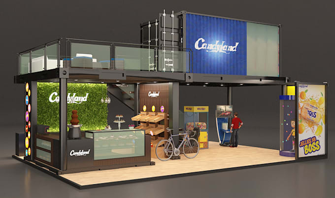 design the exhibition stand, trade show booth, expo stall, or kiosk