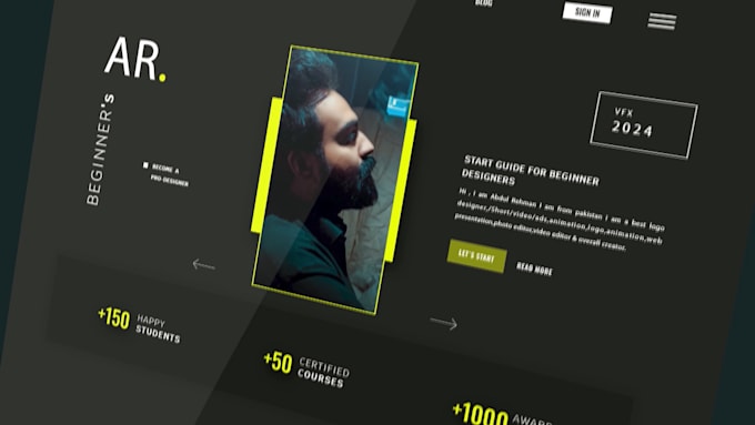 make an unique website presentation video
