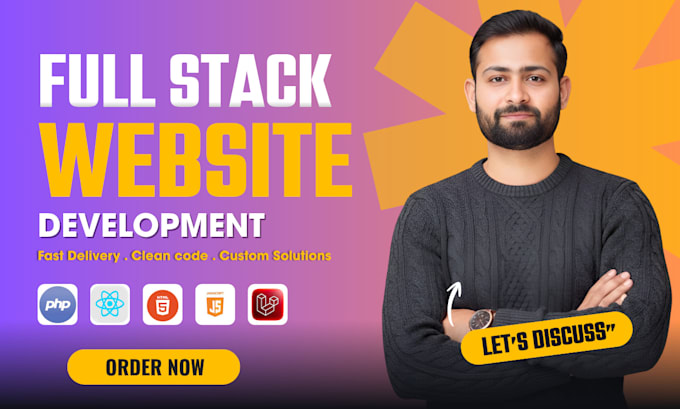 build custom websites as full stack laravel ai developer using PHP and react