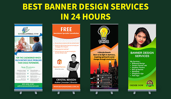 design an outstanding roll up banner, billboard design