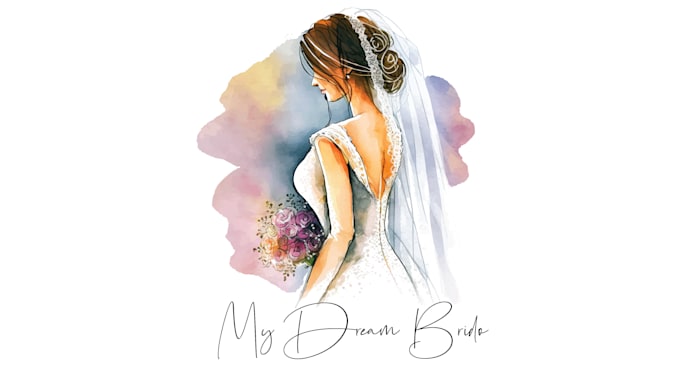 do feminine signature hand drawn watercolor logo design