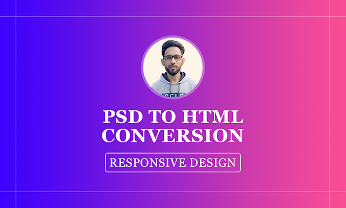 convert PSD to HTML, figma to HTML with responsive