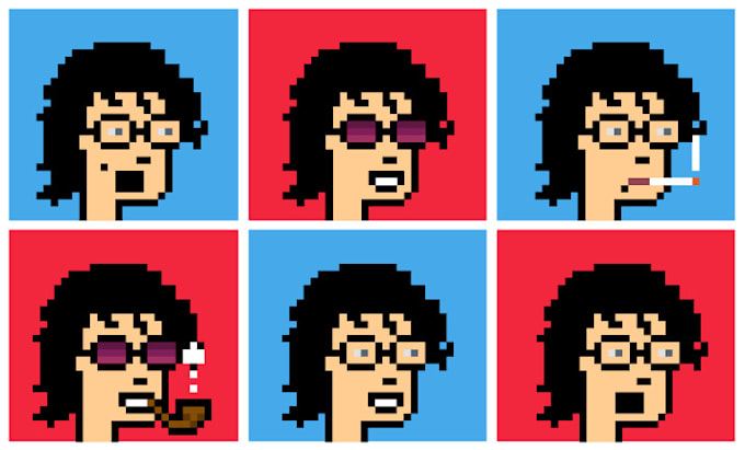 create custom crypto punks avatar in pixel art style for nft