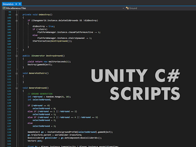 Write a c sharp script for your unity project by Magpuppy | Fiverr