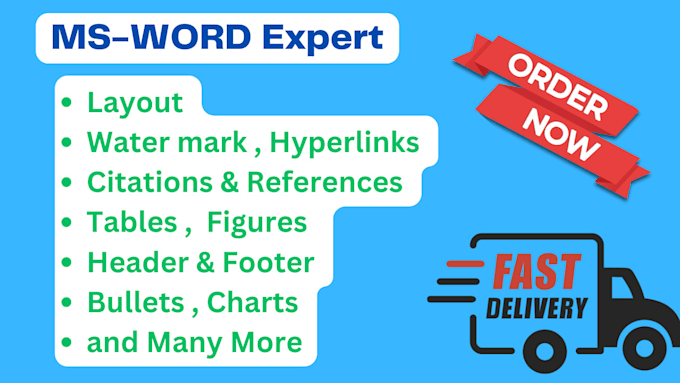 ms word drafting, editing, and formatting