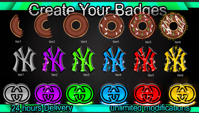 Stars Twitch Badges - Gaming Visuals