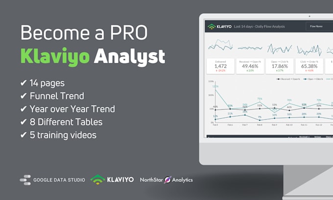 provide klaviyo looker studio dashboard template