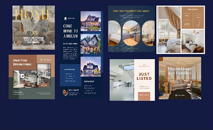 Provide real estate postcard flyer templates in canva by Iqraamad Fiverr