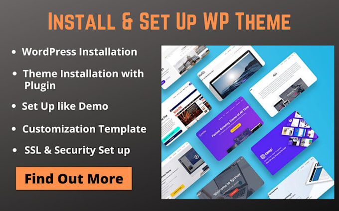 do wordpress installation with theme set up and customization