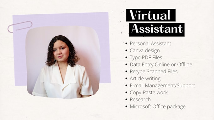 Be your virtual assistant by Solgonzalez9 | Fiverr