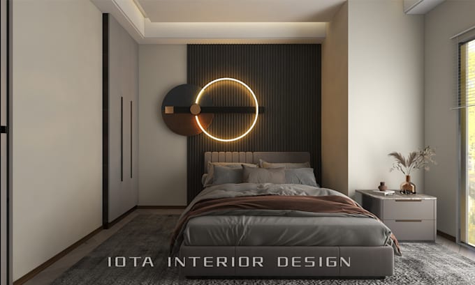 design bedroom interior in 3d and render