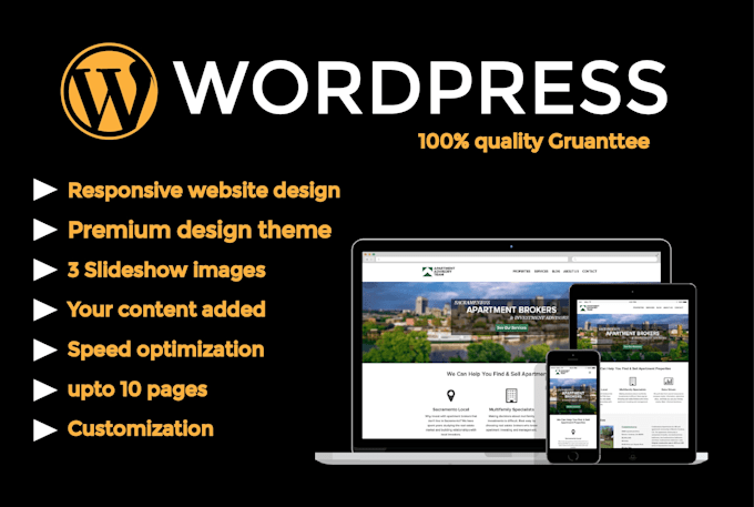 build wordpress  design and online store