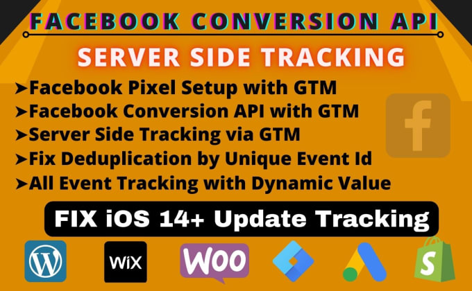 I will fix or setup facebook pixel conversion api with gtm, server side tracking