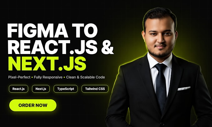 convert figma to next js react website with tailwind css and typescript