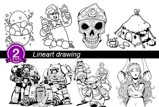 Draw lineart drawing illustration by Irkurniadi Fiverr