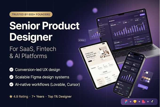design stunning UI UX for mobile app, web and ai product in figma