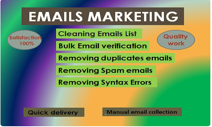 provide bulk email verification and cleaning service