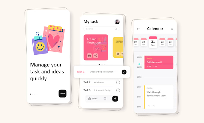 Design ui ux for mobile app for ios and android by Uroosaarif18 | Fiverr