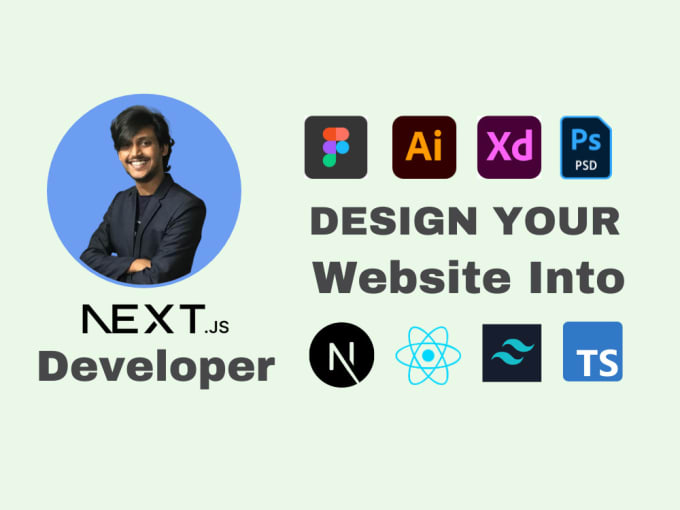 Build a modern website using react js, next js, and tailwind css by ...
