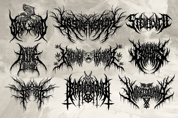 Draw heavy metal, black metal, death metal font band logo by ...
