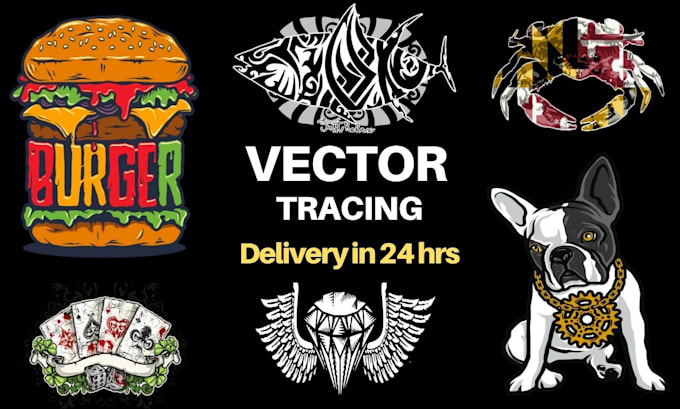 convert image to vector, vector illustration, manual tracing of any image