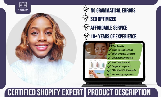 write highly converting shopify product descriptions