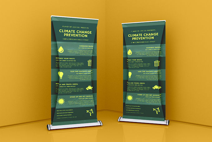 design roll up, website, infographic banner and poster
