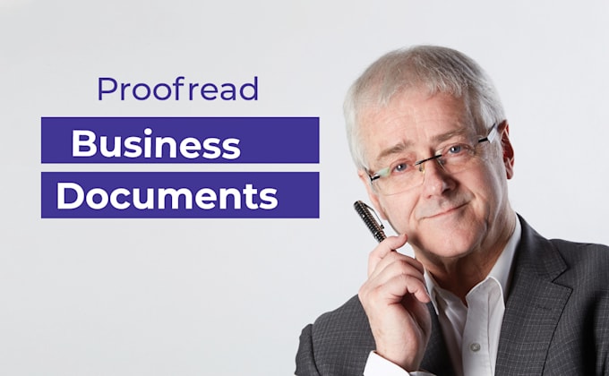 proofread business documents in native english