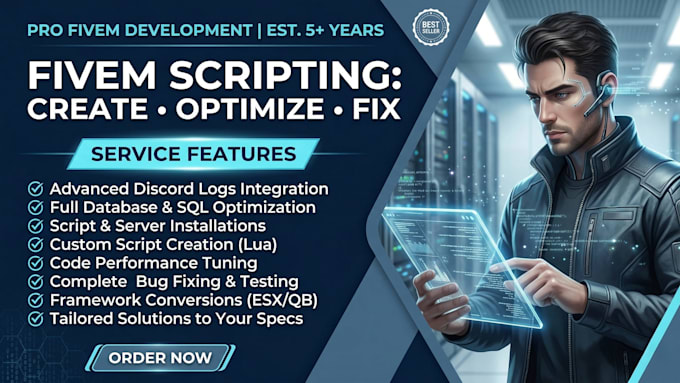 create, optimize and fix for your fivem server