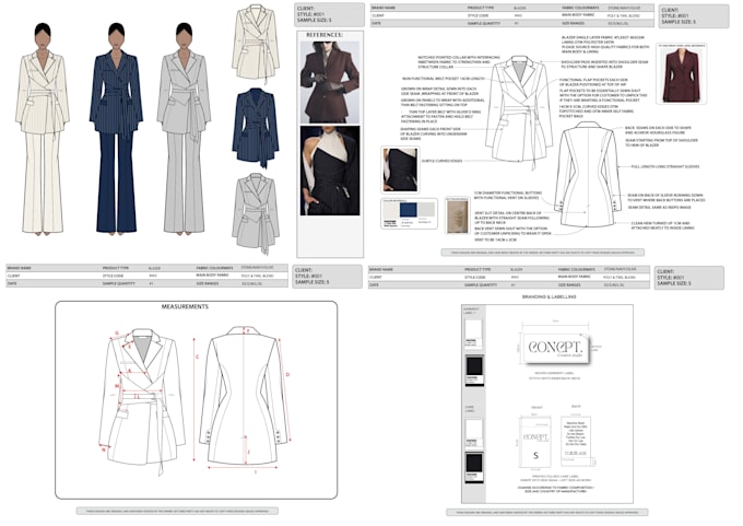 design professional fashion design tech pack