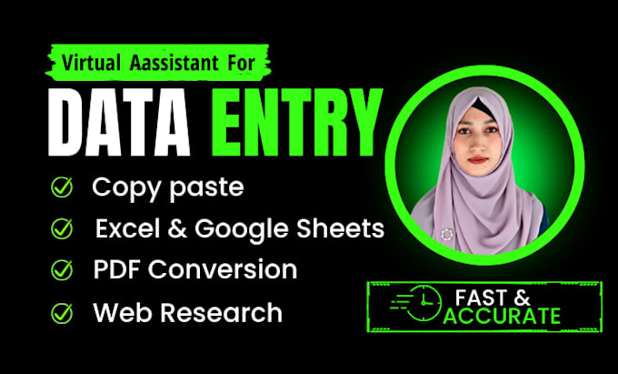 be your virtual assistant for copy paste job, data entry and web research