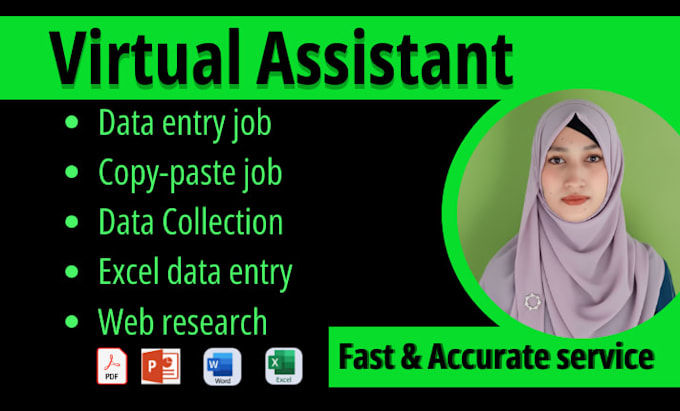 be your virtual assistant for copy paste job, data entry and web research