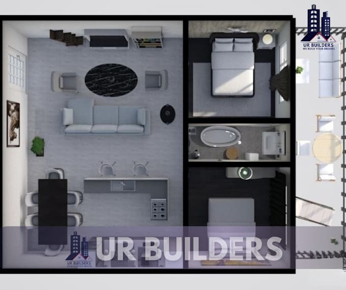 Create realistic 2d and 3d floor plan by Ur_builders | Fiverr