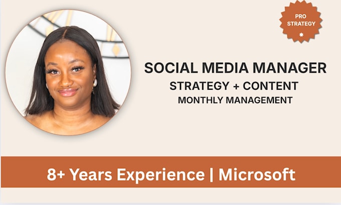 be your social media manager and strategist
