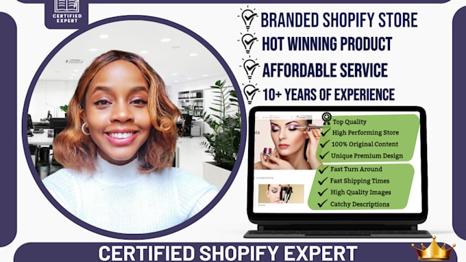create a branded one product shopify dropshipping store, shopify website