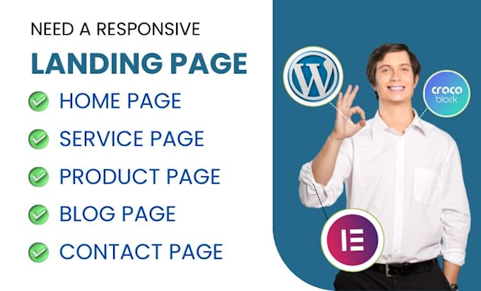 design landing page squeeze page with wordpress elementor