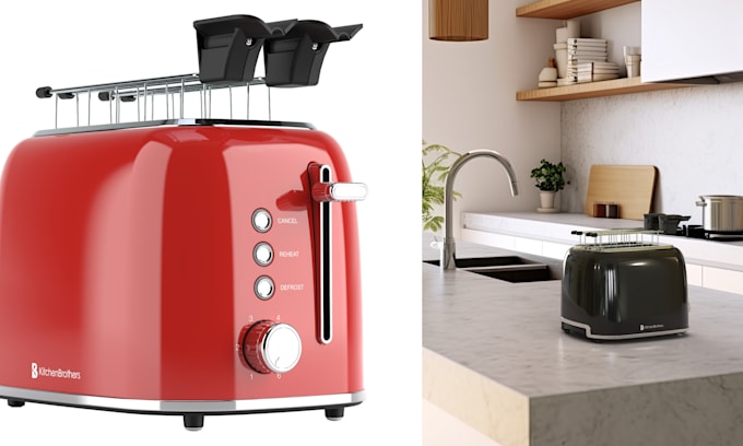 create clean, photorealistic 3d product renders