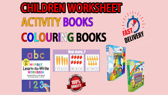create  children worksheet  activity book