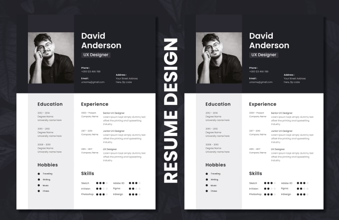 Hire a freelancer to design professional resume for you