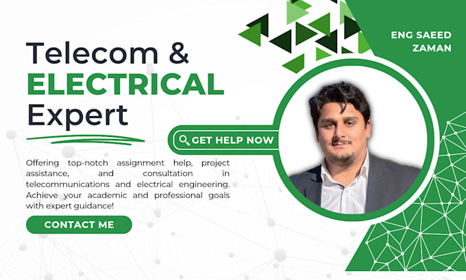 assist you in telecommunication and electrical assignment and project