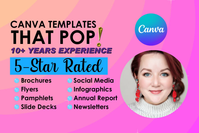 I will create an editable canva template of a brochure