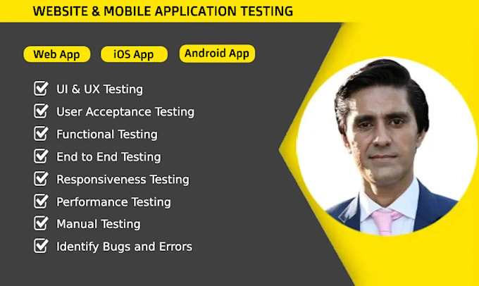 do website and mobile app testing  for user experience, UI, UX, and bug reports