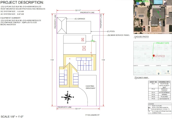 design solar pv permit , using cad
