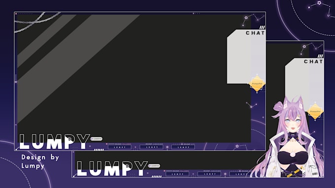 design a minimalistic vtuber stream overlay