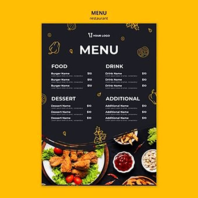 Make a premium brochure design, menu card, booklet, magazine by