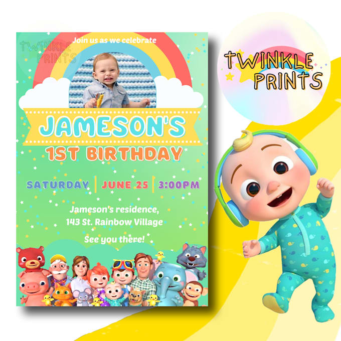 Customized invitations for birthday or wedding celebrations by