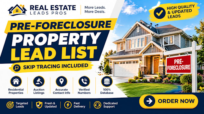 generate preforeclosure and foreclosure real estate leads