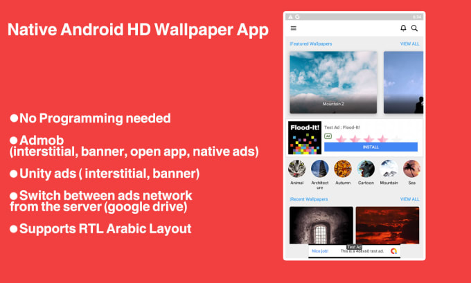 Sell source code of android wallpaper app by Abdessamad93 | Fiverr